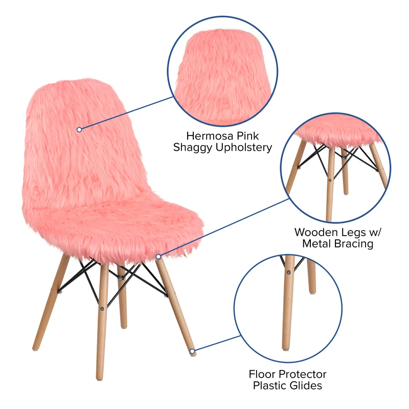 Shaggy Dog Fur Accent Chair
