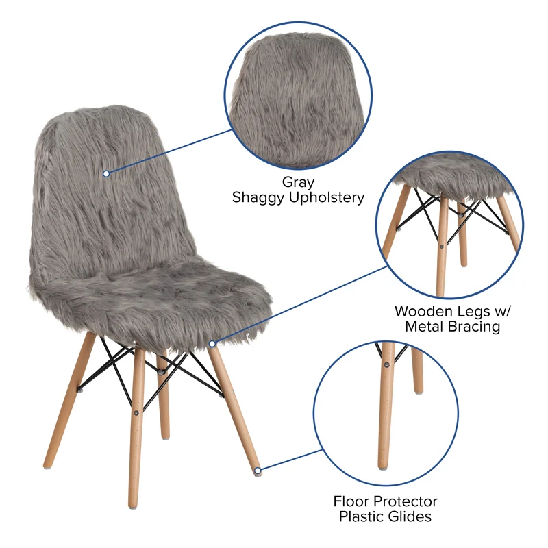 Shaggy Dog Fur Accent Chair