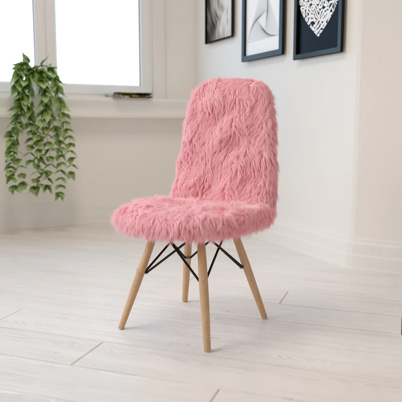 Shaggy Dog Fur Accent Chair