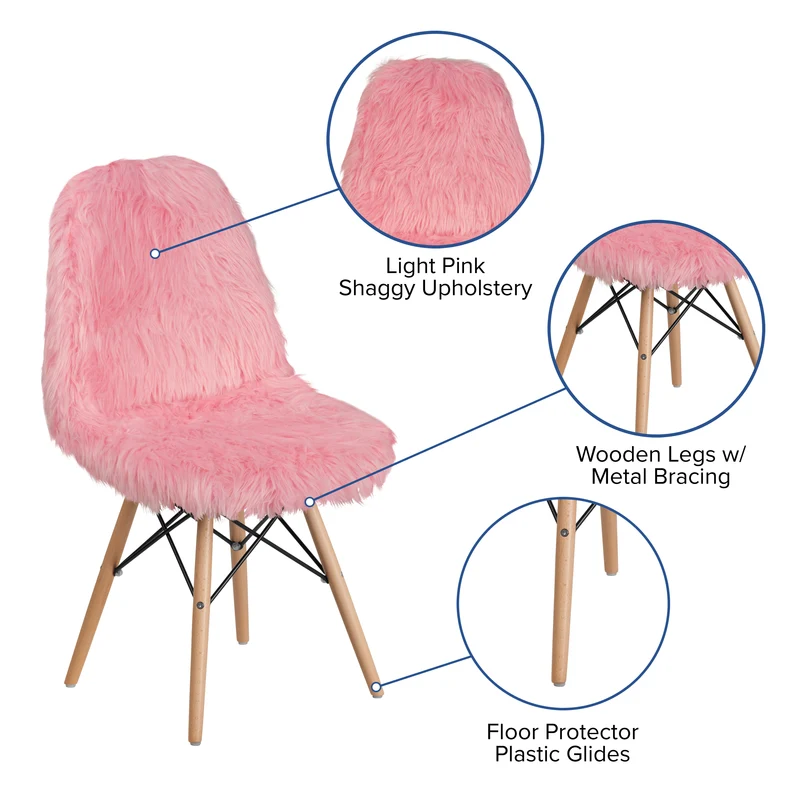 Shaggy Dog Fur Accent Chair