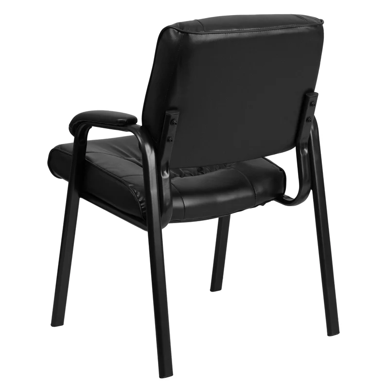 LeatherSoft Executive Reception Chair with Powder Coated Frame