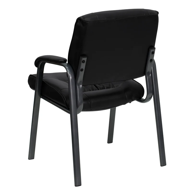LeatherSoft Executive Reception Chair with Powder Coated Frame