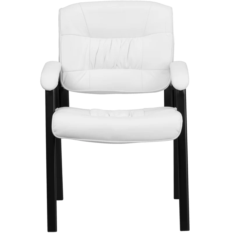 LeatherSoft Executive Reception Chair with Powder Coated Frame