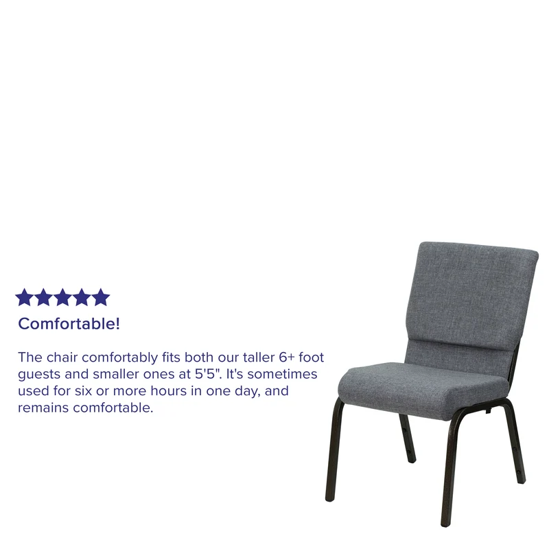18.5"W Stacking Church/Reception Guest Chair
