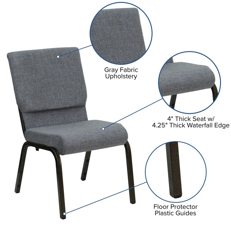 18.5"W Stacking Church/Reception Guest Chair