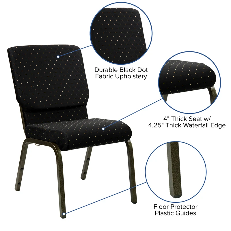 18.5"W Stacking Church/Reception Guest Chair