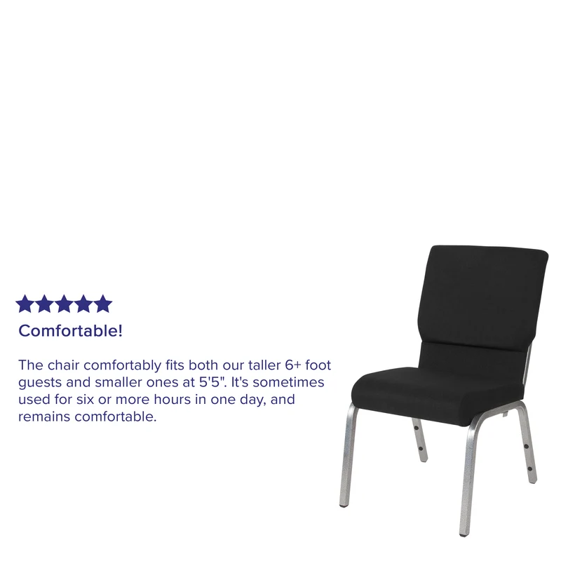 18.5"W Stacking Church/Reception Guest Chair
