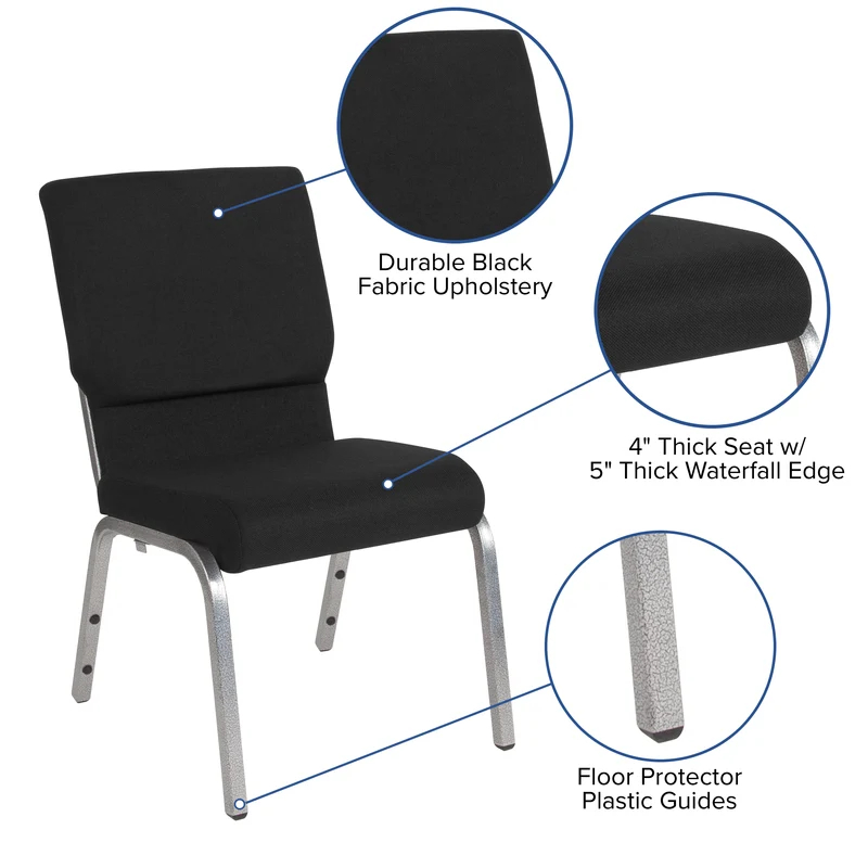 18.5"W Stacking Church/Reception Guest Chair