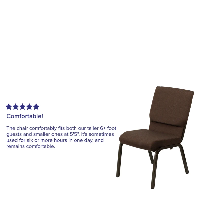 18.5"W Stacking Church/Reception Guest Chair