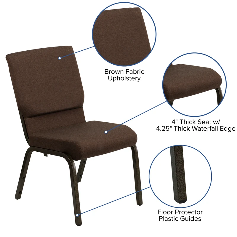 18.5"W Stacking Church/Reception Guest Chair
