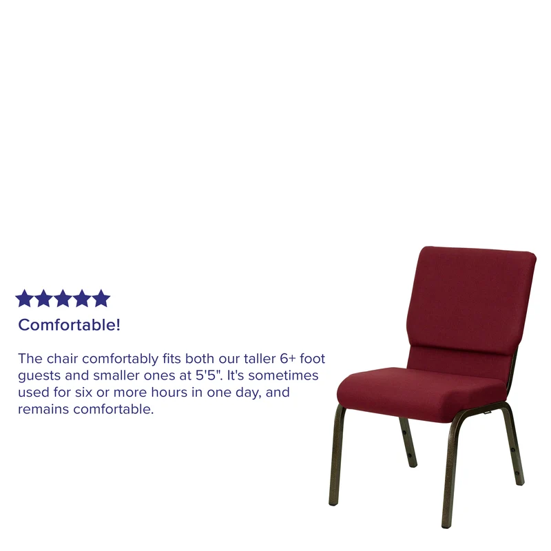 18.5"W Stacking Church/Reception Guest Chair