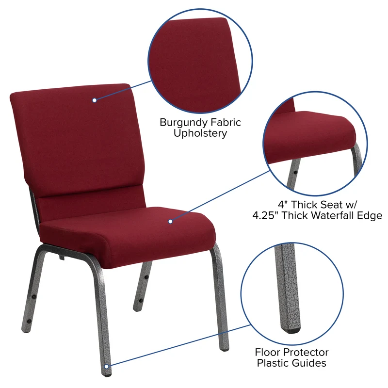 18.5"W Stacking Church/Reception Guest Chair