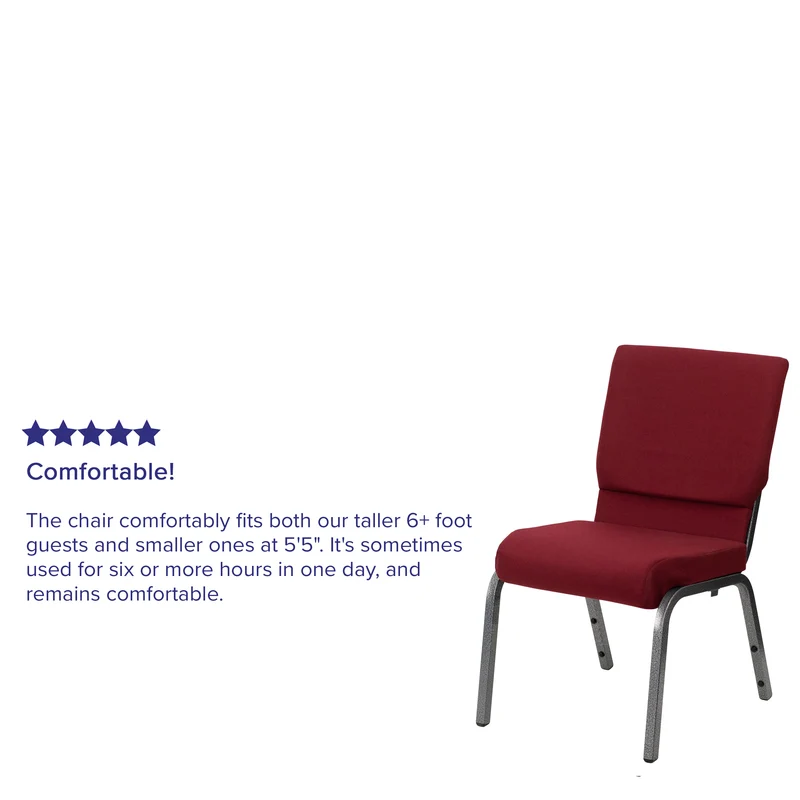 18.5"W Stacking Church/Reception Guest Chair