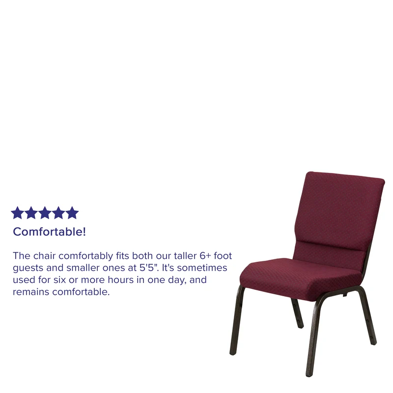 18.5"W Stacking Church/Reception Guest Chair