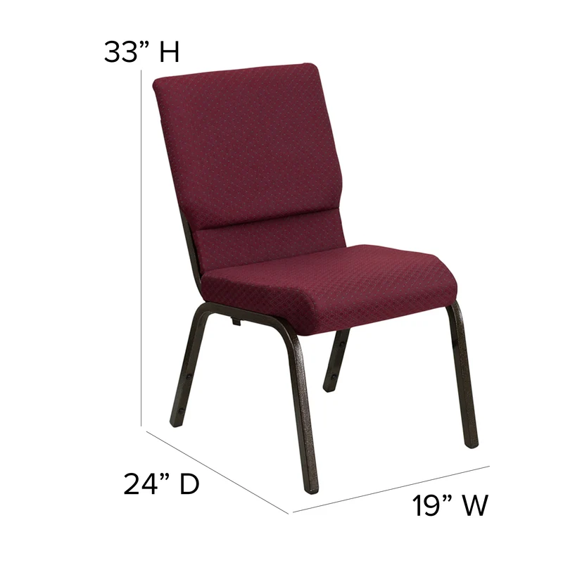 18.5"W Stacking Church/Reception Guest Chair