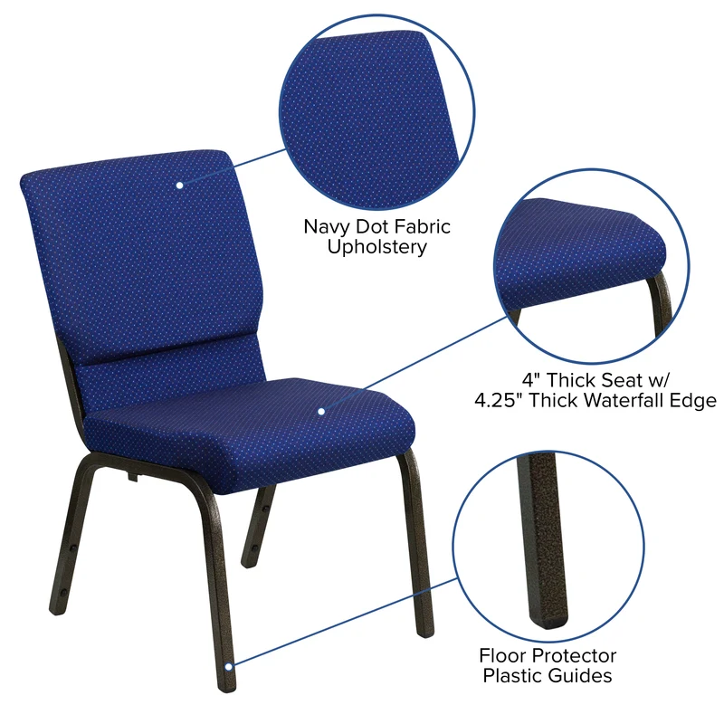 18.5"W Stacking Church/Reception Guest Chair