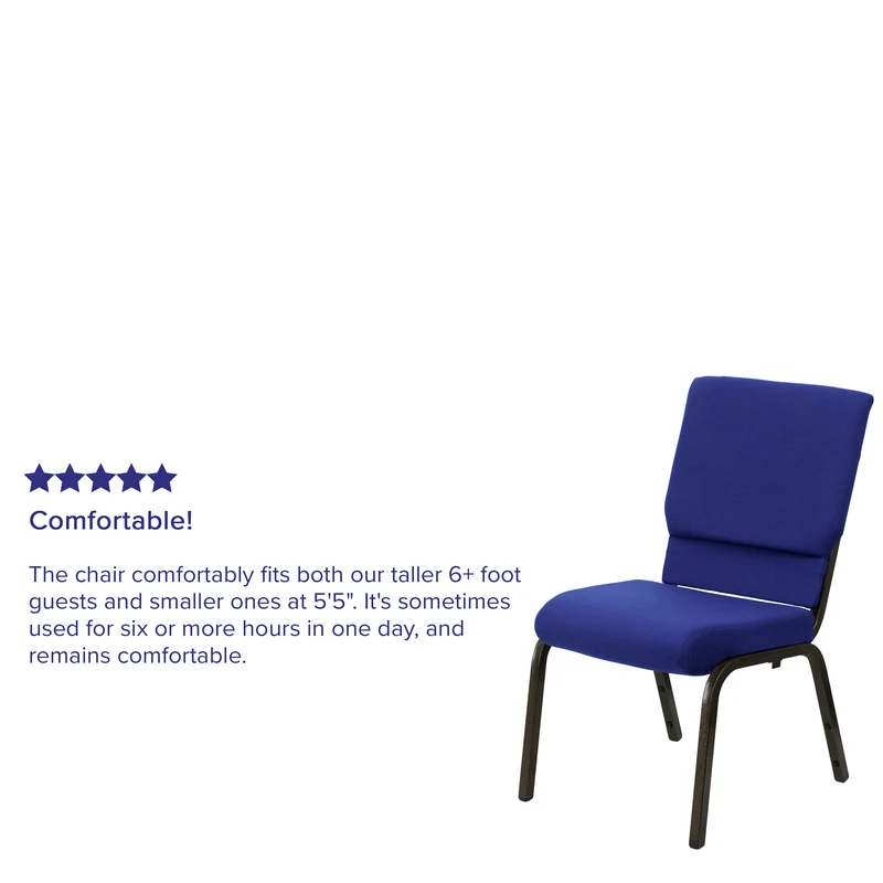 18.5"W Stacking Church/Reception Guest Chair