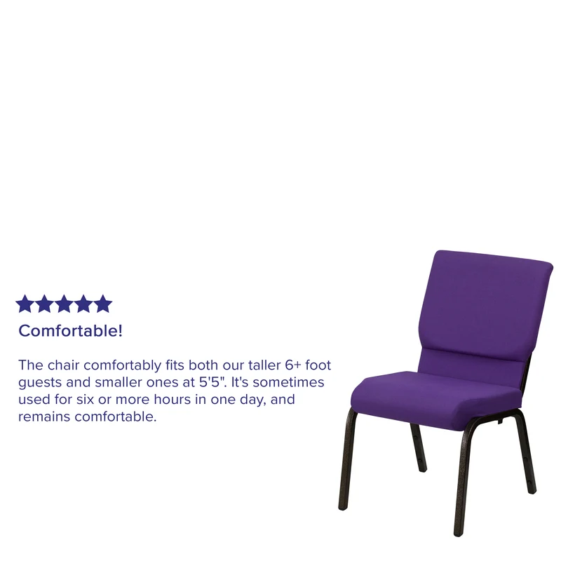 18.5"W Stacking Church/Reception Guest Chair