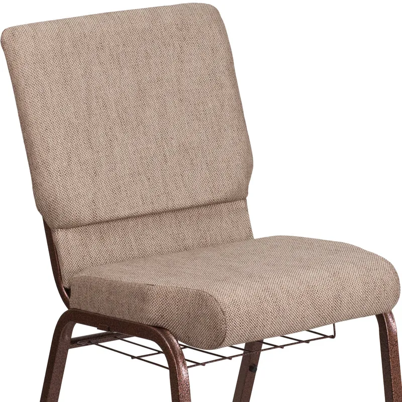 18.5"W Church/Reception Guest Chair with Communion Cup Book Rack