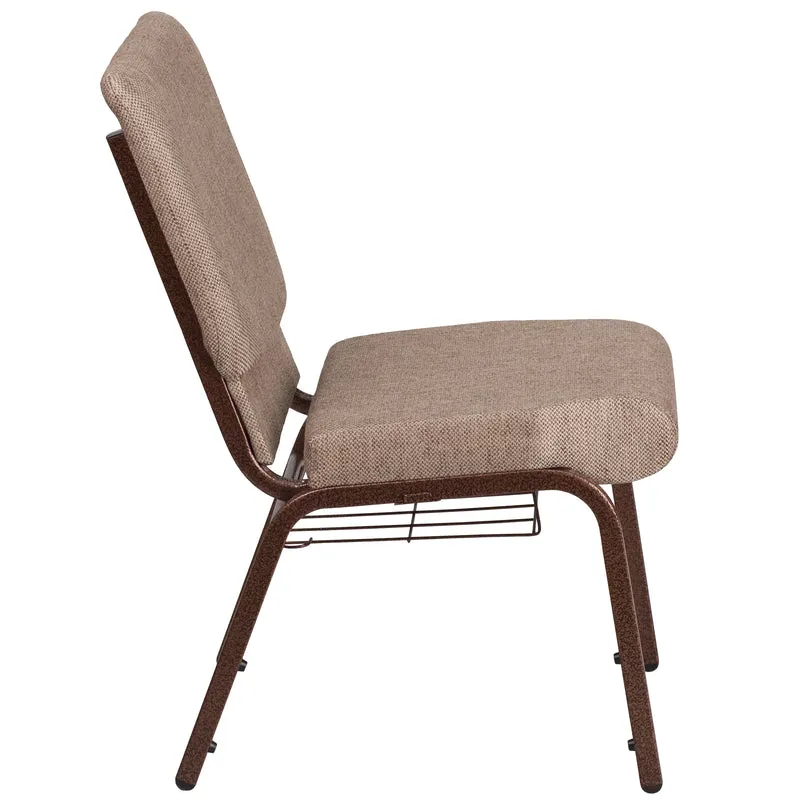 18.5"W Church/Reception Guest Chair with Communion Cup Book Rack