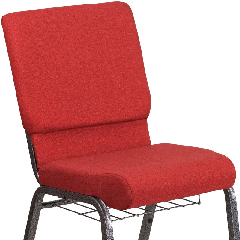 18.5"W Church/Reception Guest Chair with Communion Cup Book Rack