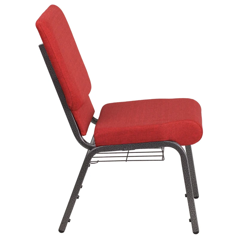 18.5"W Church/Reception Guest Chair with Communion Cup Book Rack