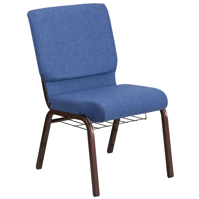 18.5"W Church/Reception Guest Chair with Communion Cup Book Rack