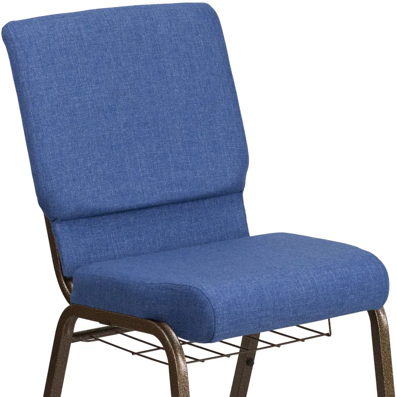 18.5"W Church/Reception Guest Chair with Communion Cup Book Rack