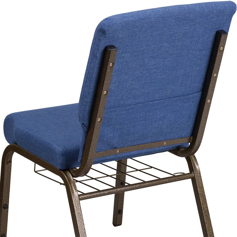 18.5"W Church/Reception Guest Chair with Communion Cup Book Rack
