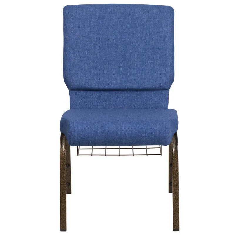 18.5"W Church/Reception Guest Chair with Communion Cup Book Rack