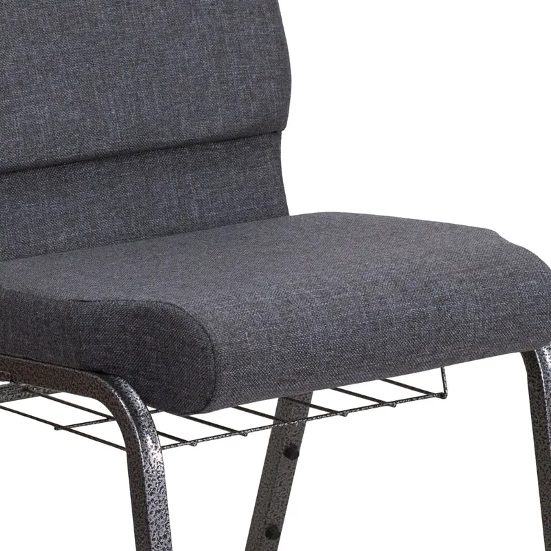 18.5"W Church/Reception Guest Chair with Communion Cup Book Rack