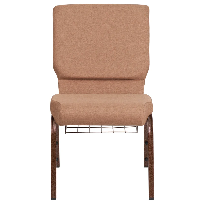 18.5"W Church/Reception Guest Chair with Communion Cup Book Rack