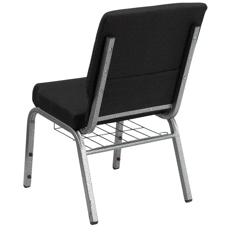 18.5"W Church/Reception Guest Chair with Communion Cup Book Rack