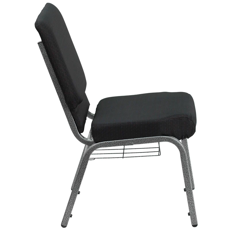 18.5"W Church/Reception Guest Chair with Communion Cup Book Rack