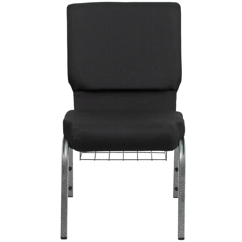 18.5"W Church/Reception Guest Chair with Communion Cup Book Rack