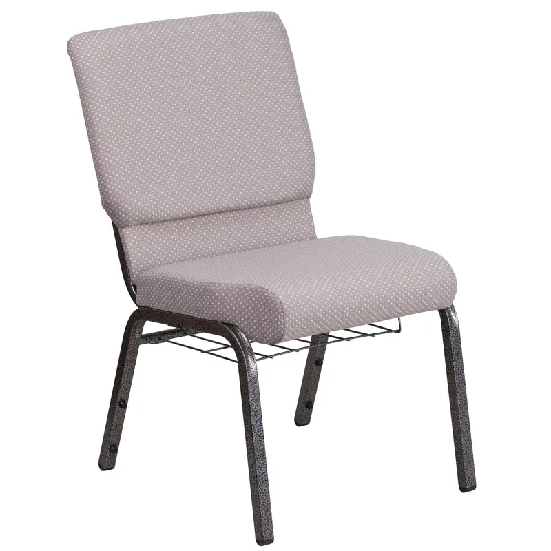 18.5"W Church/Reception Guest Chair with Communion Cup Book Rack