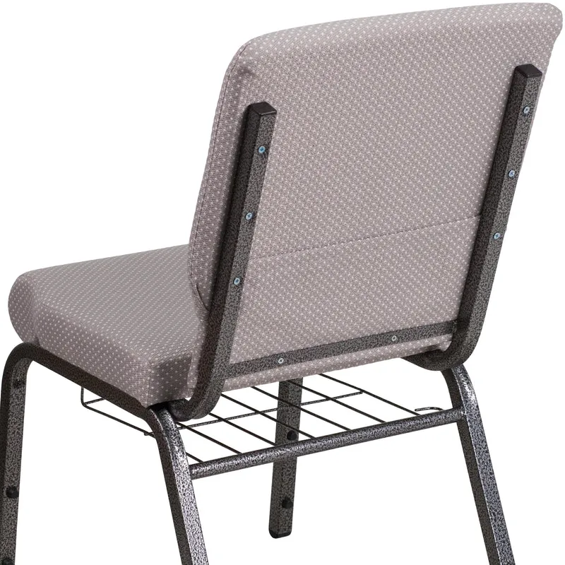 18.5"W Church/Reception Guest Chair with Communion Cup Book Rack