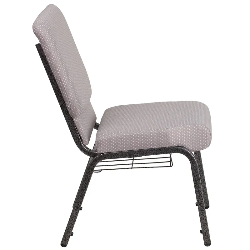 18.5"W Church/Reception Guest Chair with Communion Cup Book Rack