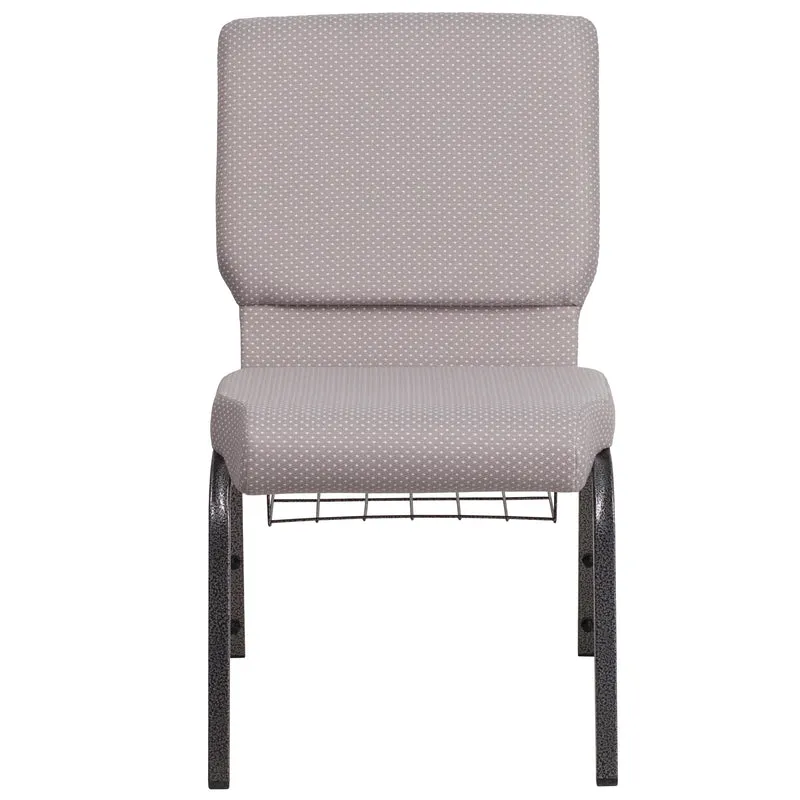 18.5"W Church/Reception Guest Chair with Communion Cup Book Rack