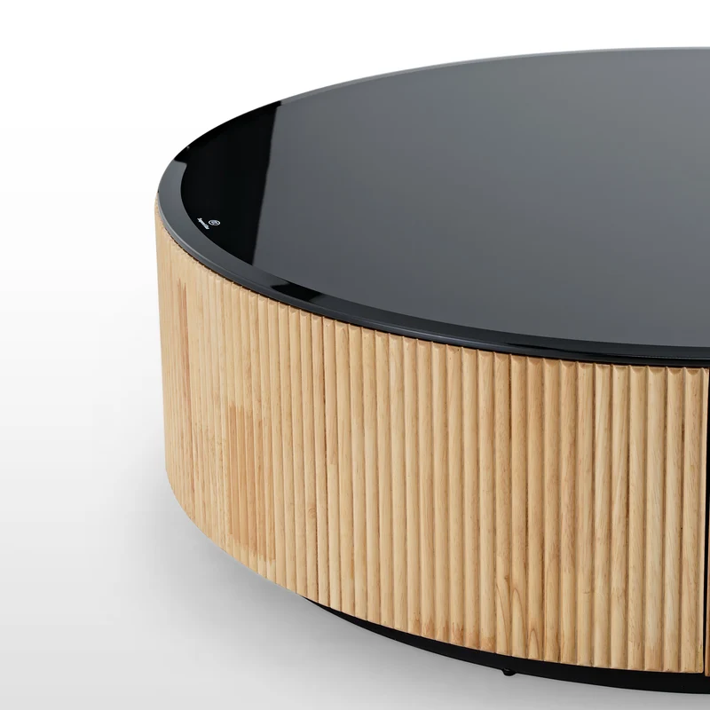 36" Round & Special-shaped Coffee Table with Side Table Set