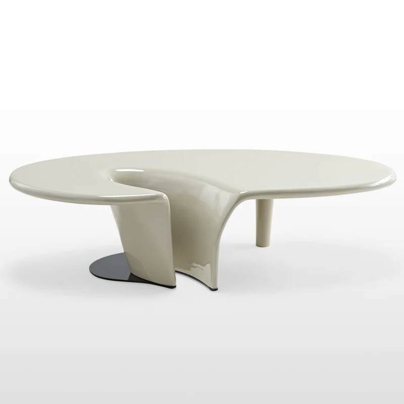 36" Round & Special-shaped Coffee Table with Side Table Set
