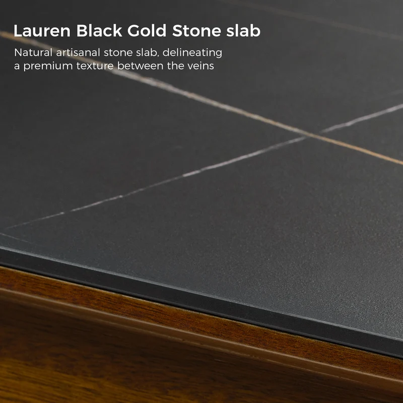 Ark Pro L-Shaped Standing Desk (Sintered Stone, 63"x23")