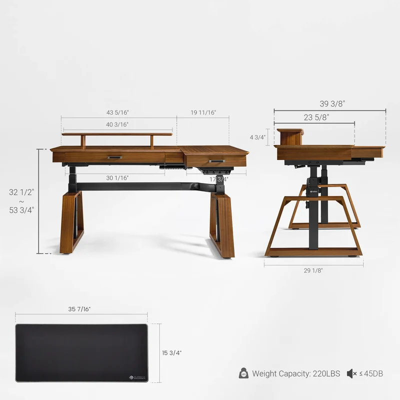 Ark Pro L-Shaped Standing Desk (63"x23")