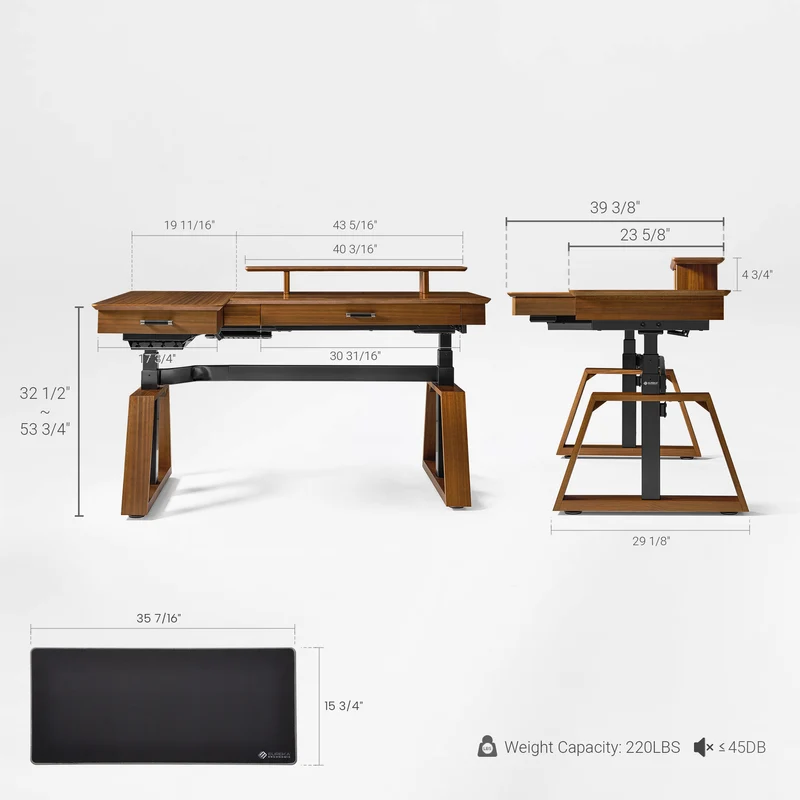 Ark Pro L-Shaped Standing Desk (63"x23")