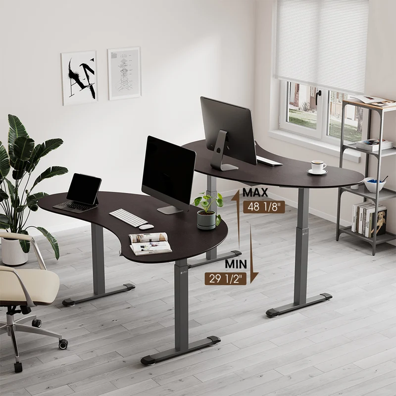 Cashew Shape Standing Desk (70"x39")