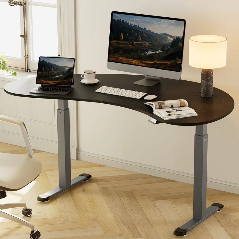 Cashew Shape Standing Desk (70"x39")