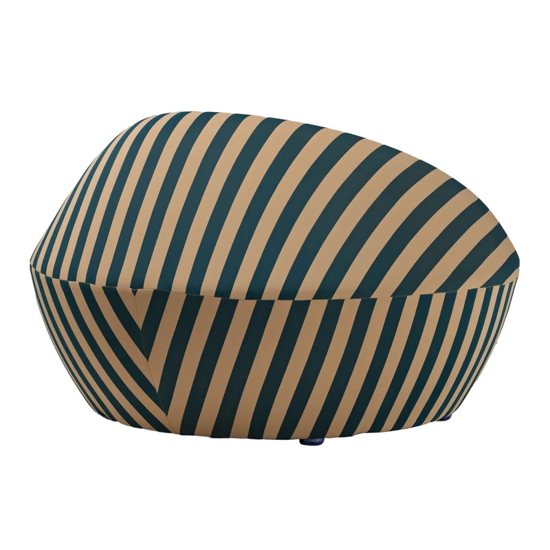 Lounge Chair-Red Yellow & Blue Yellow Stripe