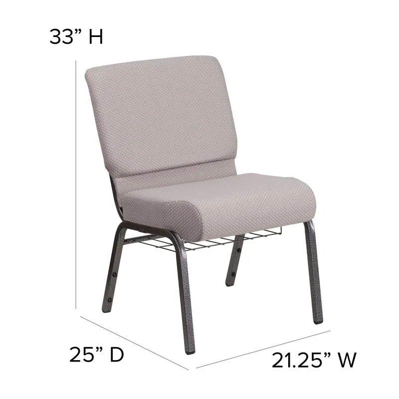 21"W Church/Reception Guest Chair with Communion Cup Book Rack
