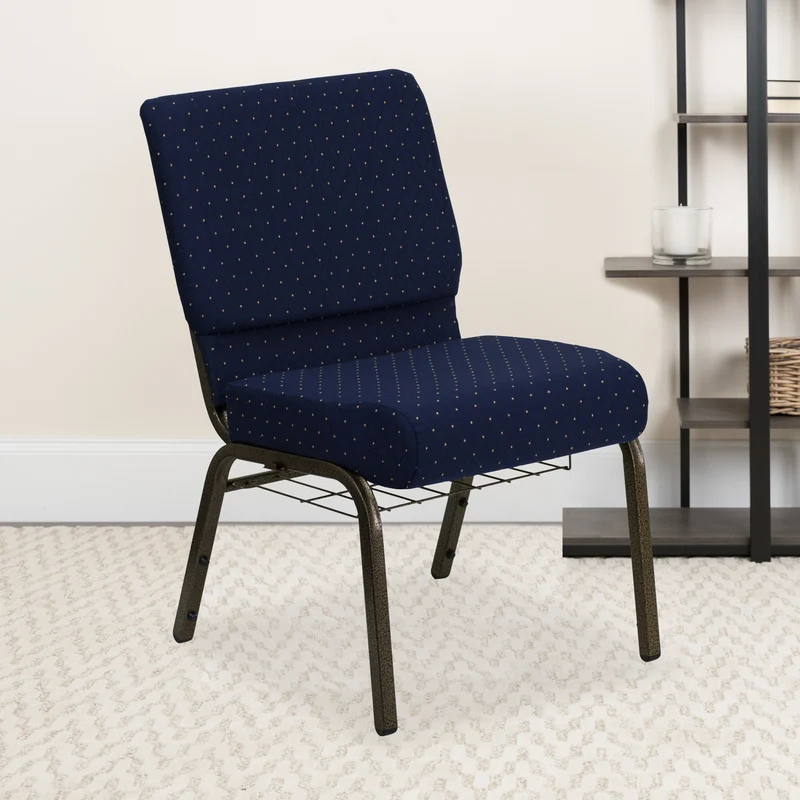 21"W Church/Reception Guest Chair with Communion Cup Book Rack