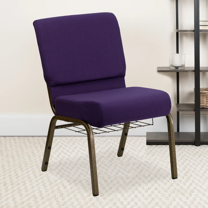 21"W Church/Reception Guest Chair with Communion Cup Book Rack